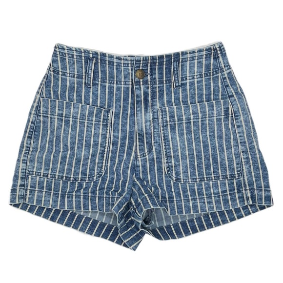 American Eagle Outfitters Pants - Blue Striped Women's Shorts